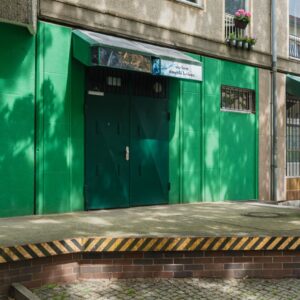 047. Industrial Green Storefront