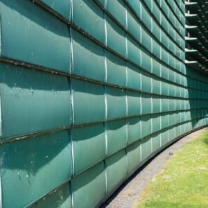 053. Turquoise Metal Facade