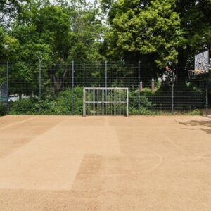 215. Yellow Court in Park Setting