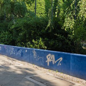 123. Blue Wall with Trees